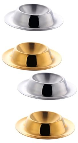 Alipis 4stücke Eierhalter Mit Stabiler Basis Und Elegantem Design Für Frühstück Und Stilvolle Präsentation Von Eiern Und Snacks Gold Silber