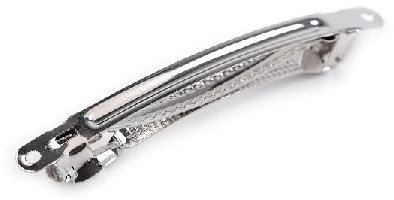 5 x Haarspange Rohling aus Metall silber 7x80 mm *NEU*OVP*