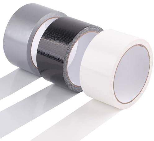 3 Rollen Panzerband Extra Stark, Panzertape, Klebeband, Wasserdichtes Gewebeband, 10m X 50mm Duct Tape, Reparaturband für Reparaturen Industrielle, Gewebeklebeband für Innen & Außen Gewebeverstärktes
