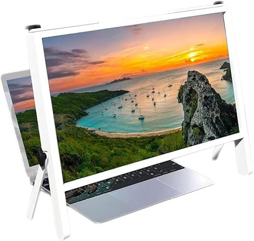 Große Handy-Displaylupe Lupe Laptopbildschirmlupe 3D HD Projektor Lupe Verstärker Projektor für Spiele Videofilme Vergrößerung Tablet-Bildschirm Lupe