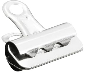 Aktenklammer, 32 x 35 mm, mit Bull Dog Clip, silber, 100 Stück