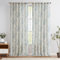 TOPICK Leinen Gardinen Floral Vorhänge mit verdeckten Schlaufen Lichtdurchlässig Bauernhaus Lang Gardinen Fensterschal für Wohnzimmer Schlafzimmer Fenster,2er Set 140 B x 225 H (cm),Blau auf Beige
