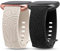 TOYOUTHS 2 Stück Boho Floral Gravierte Armband kompatibel mit Fitbit Versa 2/Fitbit Versa/Versa Lite Armband Frauen Männer Weich Silikon Sport Loop Ersatzarmbänder für Versa 2, Polarstern/Schwarz