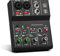 Interfaz de audio USB de 2 canales, preamplificadores de micrófono, consola de tarjeta de sonido, mezclador de audio, con control de volumen, para grabar música, 20 x 15 x 7 cm