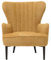 Lounge-Sessel HWC-K37, Cocktail-/Ohrensessel Polsterstuhl Retro Vintage Stoff Chenille (500g/m²) Öko-Tex - gelb