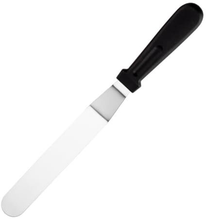 JchEnye Spatola da Cucina Professionale per glassa, spatola smussata Offset per Dolci, Materiale Resistente in Acciaio Inox, Impugnatura ergonomica