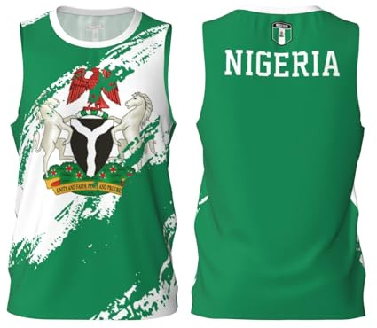 Basketball-Trikot mit Nigeria-Flagge, Team-Up-Sport, 3D-Volldruck-Design, Trikots