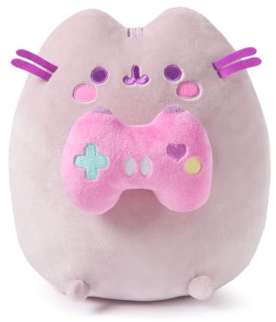 GUND Pusheen Gamer Snackable 24,1 cm Plüschtier für Kinder ab 8 Jahren | Fördert aufregende Charakterrollenspiele, frühe sensorische Entdeckung und kreatives Geschichtenerzählen. Weicher