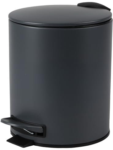 Urban Living 5 Liter Tret-Mülleimer Kosmetikeimer Tretmülleimer mit Absenkautomatik - herausnehmbarer Einsatz mit Henkel (Moonrock)