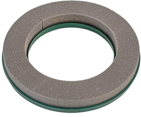 Trocken Steckschaum Kranz 30cm mit ringförmiger Plastikunterlage - für Profi Floristen & Hobby Bastler - Steckschwamm Ring für Trockenblumen & Kunstblumen - Floristik Zubehör & Floristikbedarf