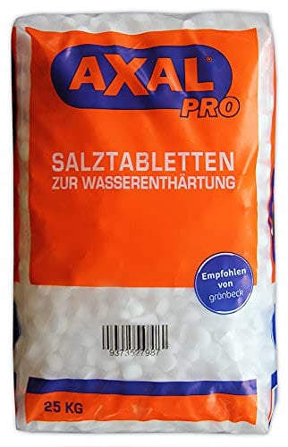 Axal Pro Regeneriersalz 25kg | Salztabletten zur Wasserenthärtung | Wasserenthärtungsanlagen Entkalkungsanlagen Pools | Kalkvermeidung Entkalkung