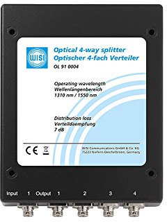 WISI 74386 OL 91 0004 Optischer 4-Fach Verteiler schwarz