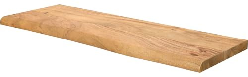 Wandboard Live-Edge Akazie Natur 100 cm Massivholz Baumkante Wandregal