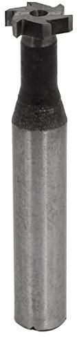 sourcing map 12mm Schneidmesser 3 mm Schnitttiefe 6 Flöten gerader Schaft T Nut Fräser
