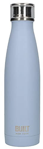 Built Perfect Seal Double-Walled Insulated Stainless Steel Water Bottle, 480 ml, Arctic Blue