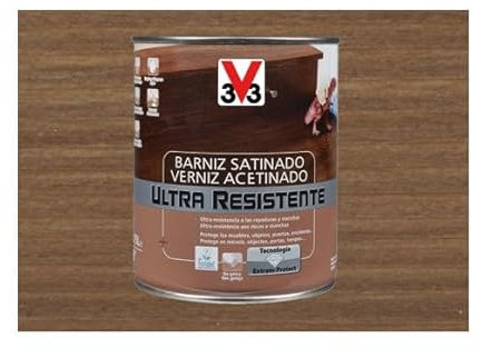 V33 BARNIZ INTERIOR ULTRA RESISTENTE SATINADO NOGAL 0,75L