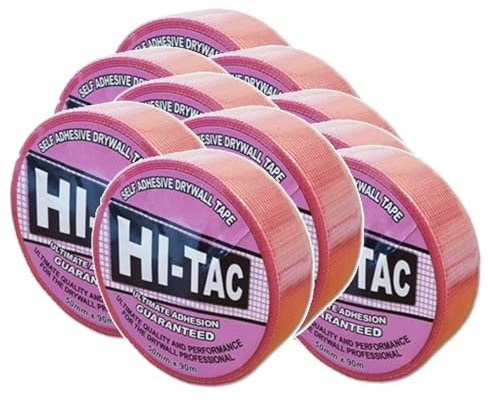 Hi-Tac Self Adhesive Drywall Scrim Tape 48mm x 90M Drywall Plasterers Mesh Tape (10)