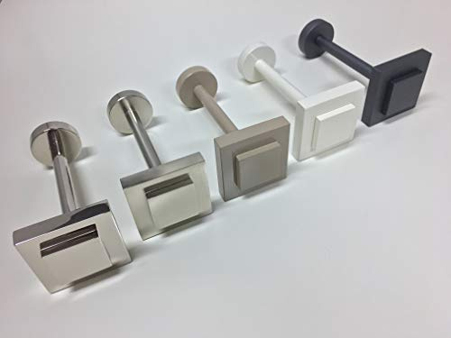 Fermatenda reggitenda moderno fermatenda da muro gancio tenda ganci parete gancio per tende fermatende a muro raccogli tenda reggi tenda ambrasse per tende embrasse R301 (ACCIAIO SATINATO, 16)