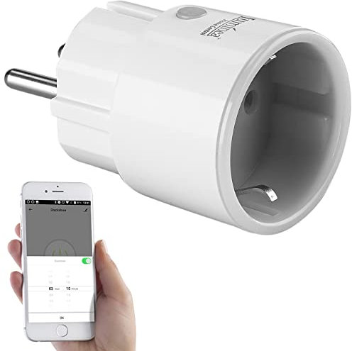 Luminea Home Control Stromzähler mit WLAN: Mini-WLAN-Steckdose mit App und Bluetooth, für Alexa & GA, 16 A (Stromzähler Steckdose App, Steckdose WLAN, Bedienungsanleitung)