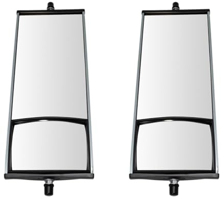 TRQ West Coast Spiegel, manuell, 40,6 x 16,5 cm, Aluminium, konvexes Glas, Paar-Set, kompatibel mit HD-Sattel-LKW