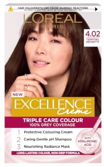 L'Oréal Paris Excellence Crème Permanent Hair Color, Tempting Brunette | With Pro-Keratin, Radiant At-Home Hair Colour, Up To 100% Grey Coverage, Up To 8 Weeks Of Colour
