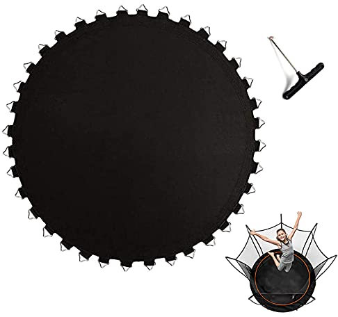 Lona De Salto para Cama EláStica De JardíN, Tapete De Repuesto para TrampolíN, Alfombrilla De Repuesto para Cama EláStica, ø 183 244 305 366 396 427 488cm, con Spring Pull Tool,6ft/36 Buckles