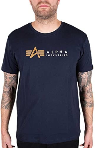 Alpha Industries Alpha Label T T-Shirt für Herren Rep.Blue