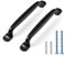 12 Pcs Black Cupboard Handle, Kitchen Drawer Door Handles, Cabinet Pulls with 2 Size Screws, Replacement Aluminum Alloy Knobs Perfact for Bedroom Bathroom Furniture Wardrobe (128mm)