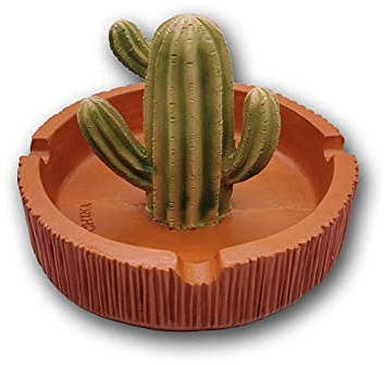 Aschenbecher Windaschenbecher Achenbecher Ornamente Kaktus-Muster-Aschenbecher Grün Für Heim- Und Büro-Kaktus-Modellierung Von Harz-Aschenbecher