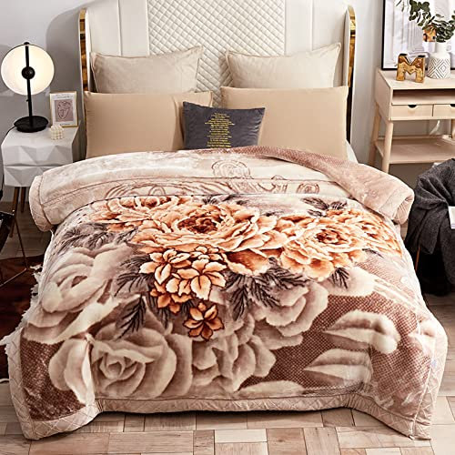 LGYKUMEG Gewichtete Koreanischen Nerzdecke,Fleecedecke, Plüschsamt, King-Size-Größe 200 x 230cm, zweilagig, wendbar, seidig weich, Knitter- und lichtbeständig, warme Decke,200 x 230cm4kg