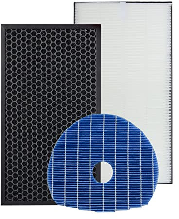 PUREBURG Ersatz-HEPA-Filter-Set, kompatibel mit Sharp UA-HD40U-L UA-HD50E-L Luftreiniger mit Befeuchtungsfunktion, Teilenummer UZ-HD4HF/UZ-HD4DF/UZ-HD6MF