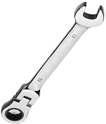 Vokenforu 13mm Flex-Head Ratchet Spanners, Metric Wrench, Chrome Vanadium Steel, Ratcheting Combination Wrench, Tool Wrench for Car Bicycle Repair at Home Workshop (FHW00313)