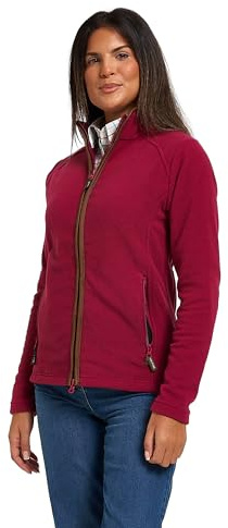 JACK PYKE Womens Fleece Jacket – Lightweight and Breathable Ladies Fleece jacket with Full Zip, Long Sleeves, Zipped Pockets, Faux Leather Piping – Ideal for Travel and Outdoor Sports