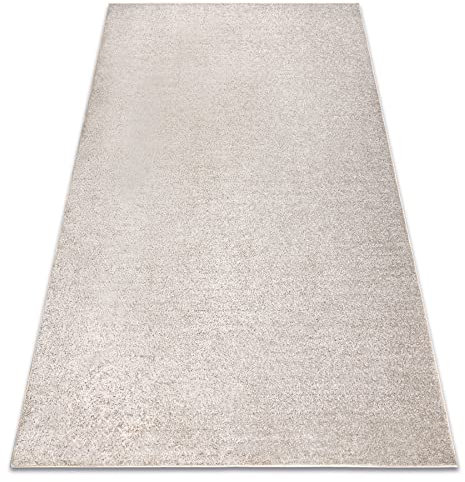 rugsx Teppich Teppichboden Santa FE beige 33 eben, glatt, einfarbig, 350x400 cm