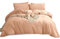 Imperial Rooms Single Duvet Cover Set Brushed Microfiber Plain Bedding Set – Button Closure Ultra Soft 2 PCs Quilt Cover with Pillow Case (135 x 200 Cm) - Peach