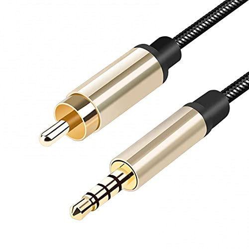 Hapihom Cavo audio coassiale digitale RCA 3,5 mm connettore jack linea video/prolunga audio cavo coassiale HDTV stereo per amplificatore TV 1 metro