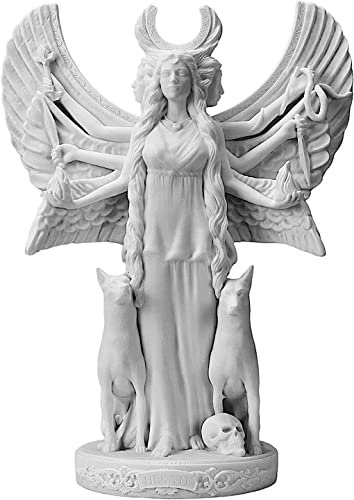 Hecate Hekate Dreifache Göttin der Magie Nacht Mond Marmor Skulptur Statue
