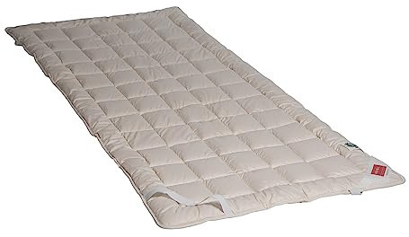 HEFEL Bio Wool Unterbett Schafschurwolle (kbT) Matratzenauflage mit Eckgummibänder 500 g/m² (100 x 200 cm)