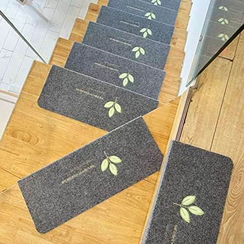 15er Set Stufenmatten 20 cm X 55 cm Treppenteppich Kleine Stufen Selbstklebend Antirutsch Sicherheit Stufenteppich für Kinder, Älteste und Haustiere