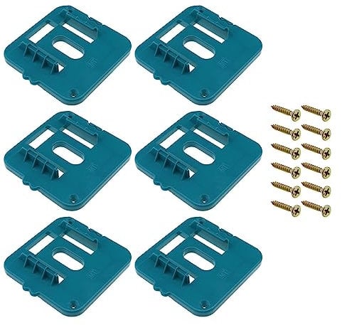 Be In Your Mind 6PCS Battery Holder Compatible with Makita 18V BL1860 BL1850 BL1840 BL1830 Battery Mounts Dock Holder Base with 12PCS Fixing Screws
