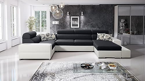 Best For Home Ecksofa Alex Mini mit Schlaffunktion. Eckcouch mit Bettkasten. Ecksofa Alex Mini für Ihr Wohnzimmer. Eckcouch mit Bettkasten. (Links, Twist 23 + EKJI)
