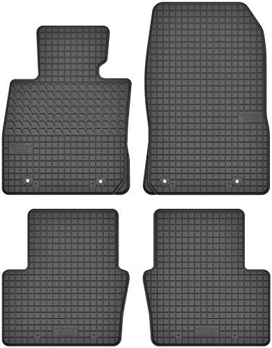 Maßgefertigte Auto Gummimatten, kompatibel mit Mazda 2 III von 2014 bis Jetzt - 4 teilige Gummifußmatten Set, Geruchlos & Abriebfest, Hochwertige Fußmatte Auto Accessoires