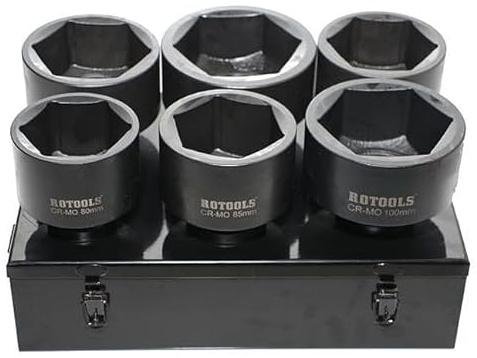 Steckschlüssel Schlagschrauber Nüsse1 6 teilig 80-105mm