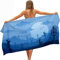 3D Druck Blauer Kaktus, Saugfähiges Und Schnell Trocknendes Mikrofaser Strandtuch, Badetuch Für Jungen Mädchen Und Kinder Erwachsene, Camping Schwimm Strand Strandtuch 70 X 150 cm