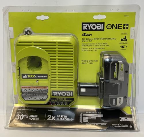 Ryobi PSK014 Hochleistungs-Lithium-Starter-Set, 4 Ah, 18 V