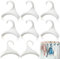 xiaowanwan 8 Pezzi Ganci per Armadio per Borse,Ganci per Borse Appendiabiti,Ganci per Borsa Armadio,Ganci Organizzatori per Borse,Cravatte,Cappello,Cintura (Bianco)