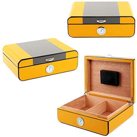Lifestyle-Ambiente Humidor Carbon-Yellow V-360