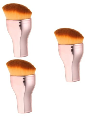 Ipetboom 3pièces Pinceau Fond De Teint Portable Pour Femme Brosse à Maquillage Compacte Avec Design Élégant Pour Application Précise Et Mélange Uniforme De Fond De Teint
