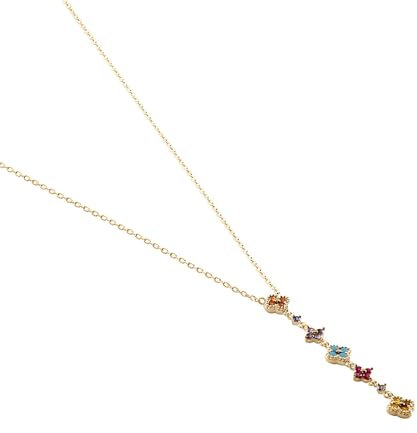 Agatha Collier en Y Beloved rangée fleurs oxydes multicolores