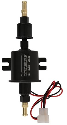 JDMSPEED Universal Electric Fuel Pump 2.5-4 PSI Low Pressure 12V Diesel Gasoline Pump 8mm Inlet and Outlet Size HEP-02A